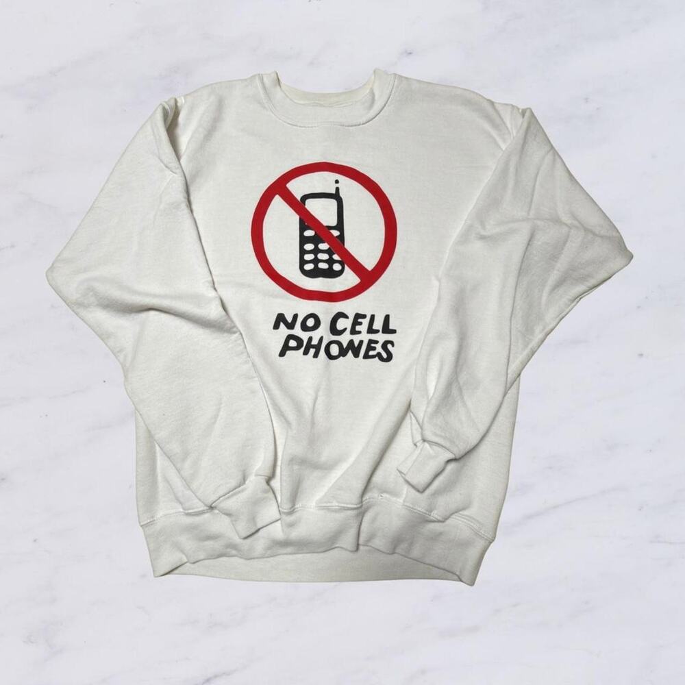 Vintage / Y2K Style Unique "NO CELL PHONES" Sweatshirt